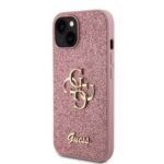 Калъф от Guess PU Fixed Glitter 4G Metal Logo Case за iPhone 15 Pink - Image 2
