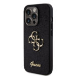 Калъф от Guess PU Fixed Glitter 4G Metal Logo Case за iPhone 15 Pro Black - Image 2