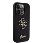 Калъф от Guess PU Fixed Glitter 4G Metal Logo Case за iPhone 15 Pro Black - Image 4