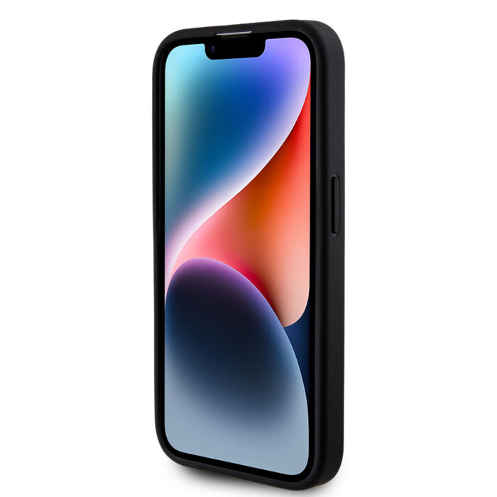 Калъф от Guess PU Fixed Glitter 4G Metal Logo Case за iPhone 15 Pro Black - Image 5