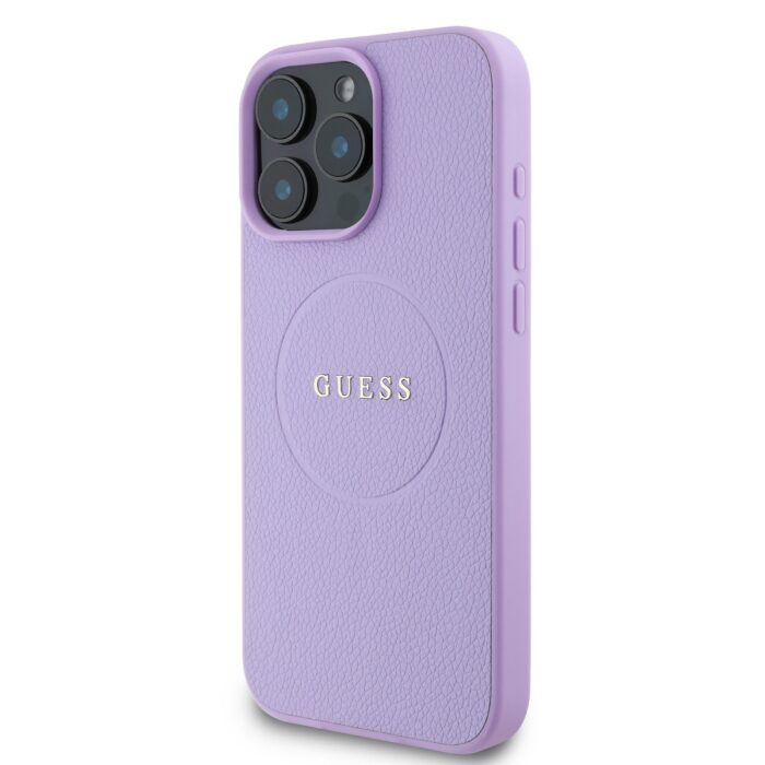 Калъф от Guess PU Grained Classic Logo MagSafe Case за iPhone 16 Pro Purple - Image 3