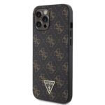 Калъф от Guess PU Leather 4G Triangle Metal Logo Case за iPhone 12 Pro Max Black - Image 2