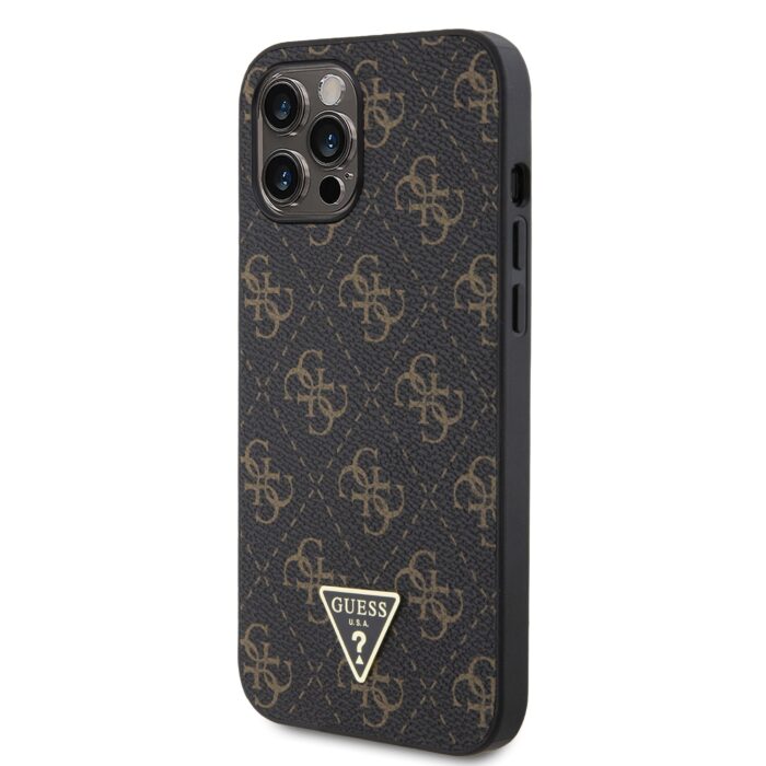 Калъф от Guess PU Leather 4G Triangle Metal Logo Case за iPhone 12 Pro Max Black - Image 2