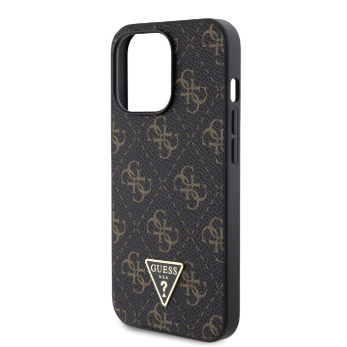 Калъф от Guess PU Leather 4G Triangle Metal Logo Case за iPhone 13 Pro Black - Image 5