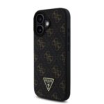 Калъф от Guess PU Leather 4G Triangle Metal Logo Case for iPhone 16 Black - Image 3