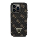 Калъф от Guess PU Leather 4G Triangle Metal Logo Case за iPhone 16 Pro Max Black - Image 2