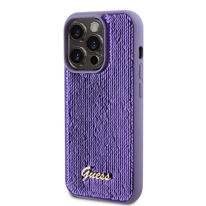 Калъф от Guess Sequin Script Logo Case за iPhone 15 Pro Purple - Image 2
