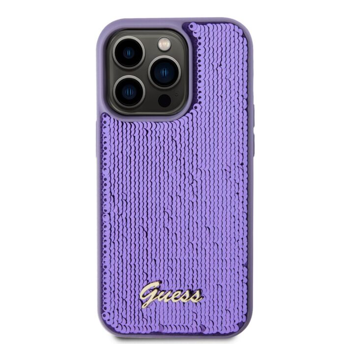 Калъф от Guess Sequin Script Logo Case за iPhone 15 Pro Purple - Image 3