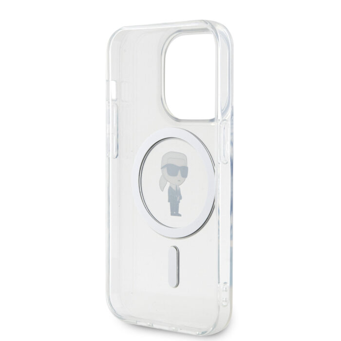 Калъф от Karl Lagerfeld IML Ikonik MagSafe Case за iPhone 15 Pro Transparent - Image 7