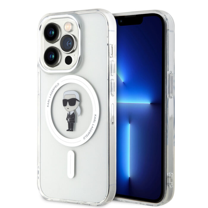 Калъф от Karl Lagerfeld IML Ikonik MagSafe Case за iPhone 15 Pro Transparent - Image 1