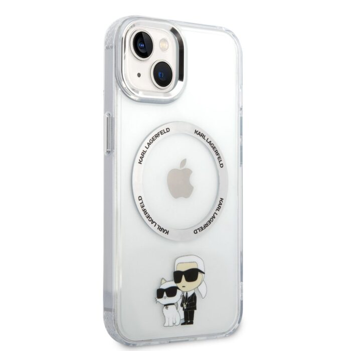 Калъф от Karl Lagerfeld IML Karl and Choupette MagSafe Case за iPhone 14 Transparent - Image 3