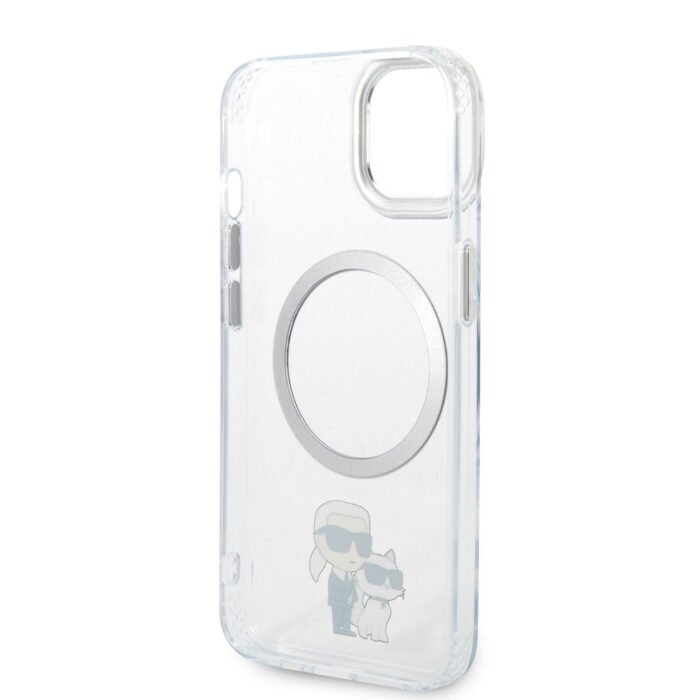 Калъф от Karl Lagerfeld IML Karl and Choupette MagSafe Case за iPhone 14 Transparent - Image 5