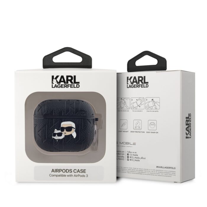 karl-lagerfeld-pu-embossed-karl-and-choupette-heads-pouzdro-pro-airpods-3-black-1-big_ies12886678.jpg Калъф от Karl Lagerfeld PU Embossed Karl and Choupette Heads Case for AirPods 3 Black - Image 3