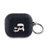 Калъф от Karl Lagerfeld PU Embossed Karl and Choupette Heads Case for AirPods 3 Black