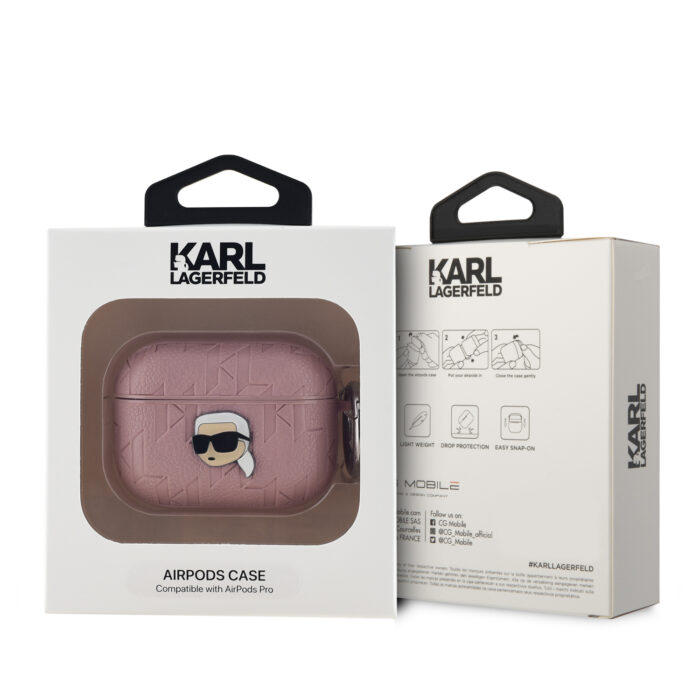 karl-lagerfeld-pu-embossed-karl-head-pouzdro-pro-airpods-pro-pink-1-big_ies12886592.jpg Калъф от Karl Lagerfeld PU Embossed Karl Head Case for AirPods Pro Pink - Image 3