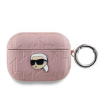 Калъф от Karl Lagerfeld PU Embossed Karl Head Case for AirPods Pro Pink