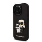 Калъф от Karl Lagerfeld PU Saffiano Karl and Choupette Case за iPhone 16 Pro Max Black - Image 3