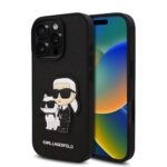 Калъф от Karl Lagerfeld PU Saffiano Karl and Choupette Case за iPhone 16 Pro Max Black