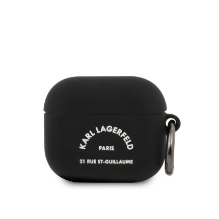 Силиконов Калъф от Karl Lagerfeld Rue St Guillaume за Apple Airpods 3 - Black