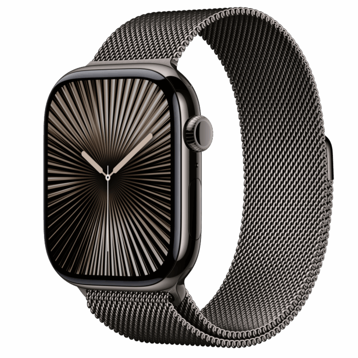 Apple Watch S10 Cellular 46mm Slate Titanium Case with Slate Milanese Loop - S/M - Image 1