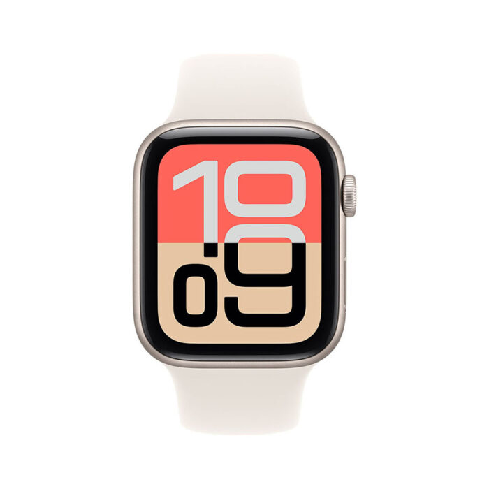 Apple Watch SE 3 GPS 40mm Starlight Aluminium Case with Starlight Sport Band - M/L - Image 2