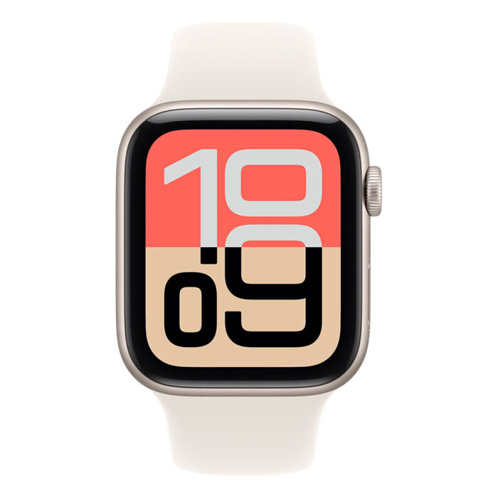 Apple Watch SE 3 GPS + Cellular 44mm Starlight Aluminium Case with Starlight Sport Band - M/L - Image 3