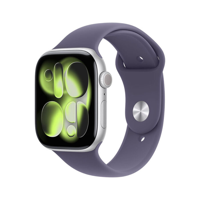 Apple Watch Series 11 GPS 42mm Silver Aluminium Case with Purple Fog Sport Band - S/M - Image 1