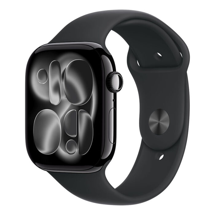 Apple Watch Series 11 GPS 46mm Jet Black Aluminium Case with Black Sport Band - S/M - Image 1