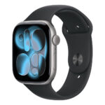 Apple Watch Series 11 GPS 46mm Space Grey Aluminium Case with Black Sport Band - M/L