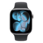 Apple Watch Series 11 GPS 46mm Space Grey Aluminium Case with Black Sport Band - M/L - Image 2