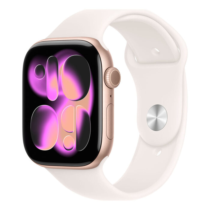 Apple Watch Series 11 GPS 46mm Rose Gold Aluminium Case with Light Blush Sport Band - S/M - Image 1