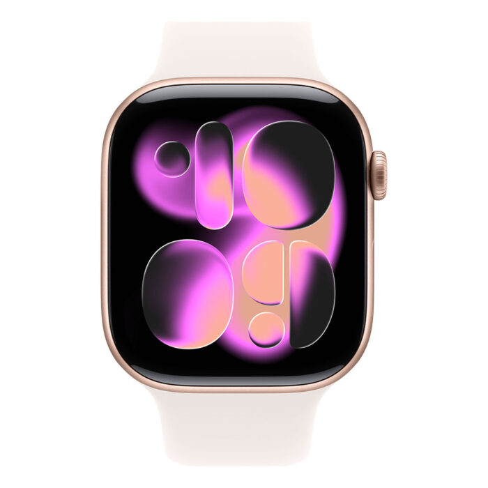 Apple Watch Series 11 GPS 46mm Rose Gold Aluminium Case with Light Blush Sport Band - S/M - Image 3