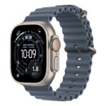 Apple Watch Ultra 3 GPS + Cellular 49mm Natural Titanium Case with Anchor Blue Ocean Band