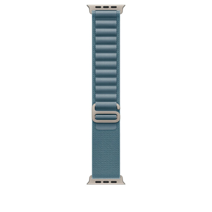 Apple Watch Ultra 3 GPS + Cellular 49mm Natural Titanium Case with Light Blue Alpine Loop - Medium - Image 3