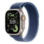 Apple Watch Ultra 3 GPS + Cellular 49mm Natural Titanium Case with Blue/Bright Blue Trail Loop - S/M