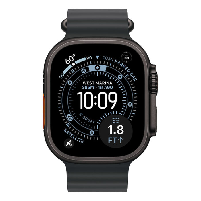 Apple Watch Ultra 3 GPS + Cellular 49mm Black Titanium Case with Black Ocean Band - Image 2