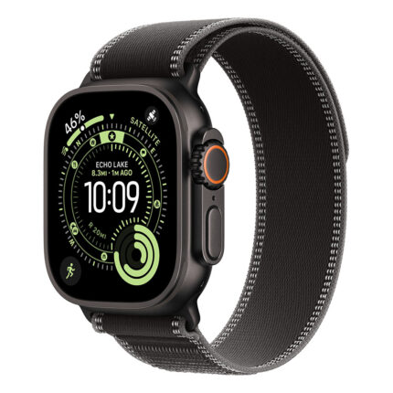 Apple Watch Ultra 3 GPS + Cellular 49mm Black Titanium Case with Black/Charcoal Trail Loop - M/L