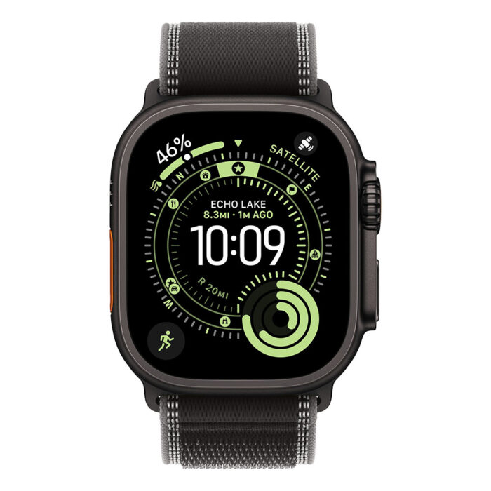 Apple Watch Ultra 3 GPS + Cellular 49mm Black Titanium Case with Black/Charcoal Trail Loop - M/L - Image 3