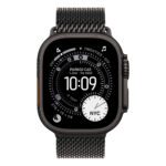 Apple Watch Ultra 3 GPS + Cellular 49mm Black Titanium Case with Black Titanium Milanese Loop - Medium - Image 3
