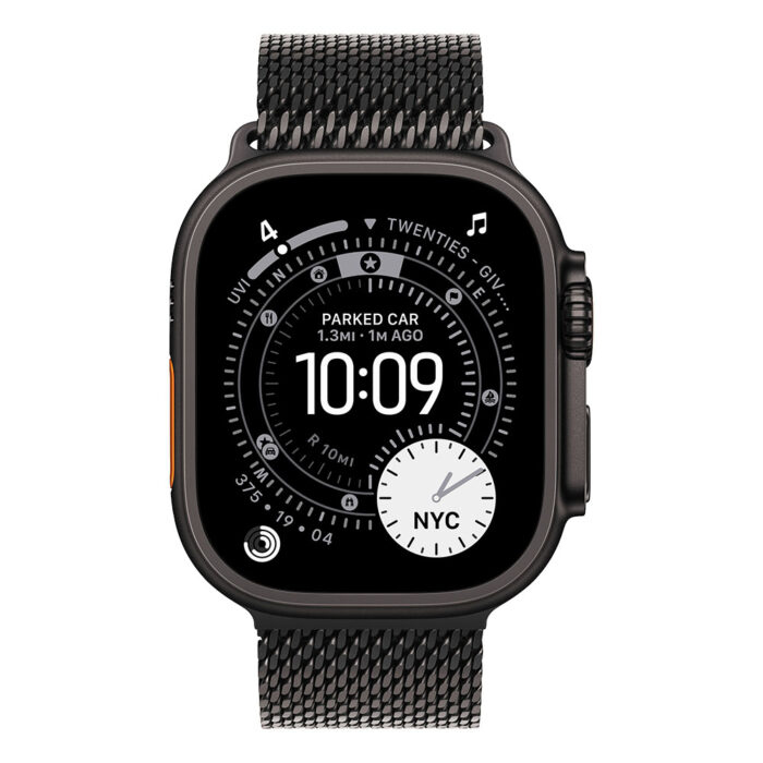 Apple Watch Ultra 3 GPS + Cellular 49mm Black Titanium Case with Black Titanium Milanese Loop - Medium - Image 3