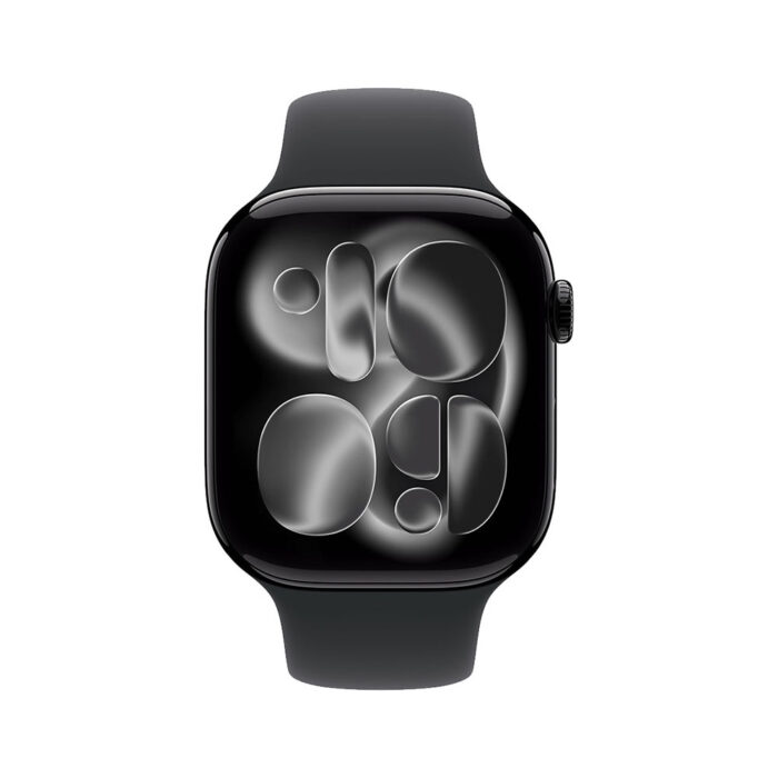 Apple Watch Series 11 GPS + Cellular 42mm Jet Black Aluminium Case with Black Sport Band - M/L - Image 2