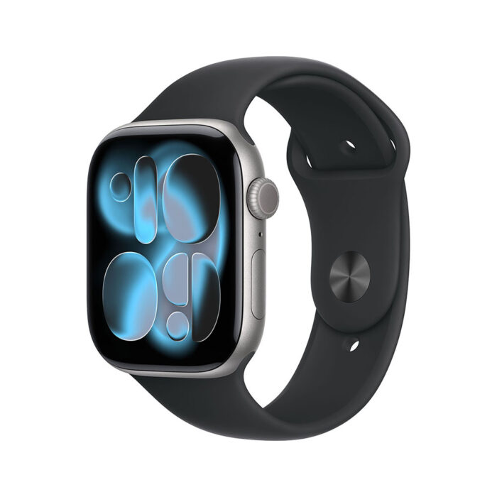 Apple Watch Series 11 GPS + Cellular 42mm Space Grey Aluminium Case with Black Sport Band - M/L - Image 1
