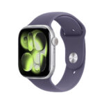 Apple Watch Series 11 GPS + Cellular 42mm Silver Aluminium Case with Purple Fog Sport Band - M/L