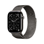 Apple Watch Series 11 GPS + Cellular 42mm Slate Titanium Case with Slate Milanese Loop