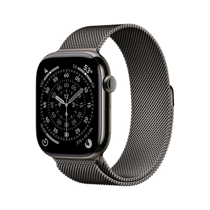Apple Watch Series 11 GPS + Cellular 42mm Slate Titanium Case with Slate Milanese Loop - Image 1