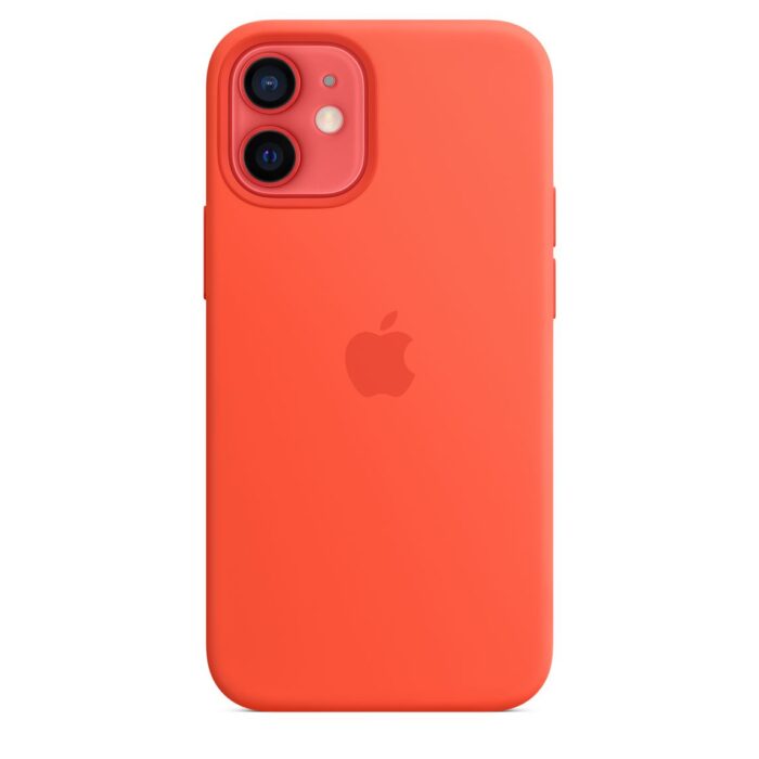 Apple iPhone 12 mini Silicone Case with MagSafe - Electric Orange - Image 2