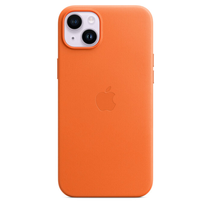 Калъф от Apple за iPhone 14 Plus Leather Case with MagSafe - Orange - Image 2