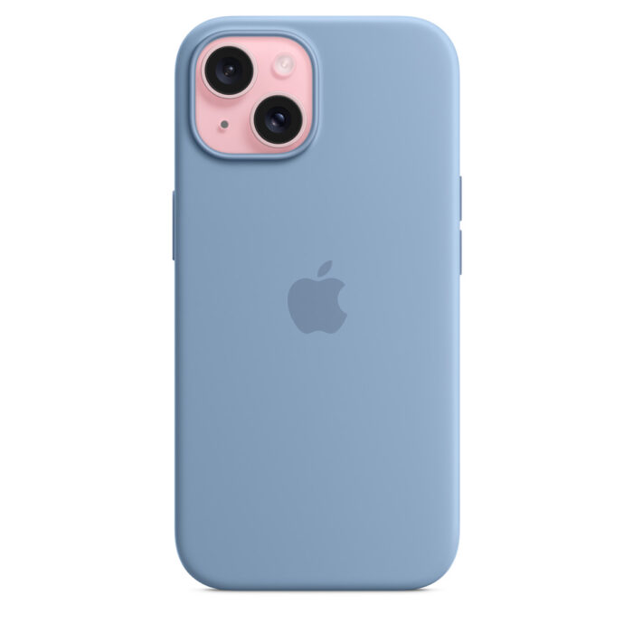 Калъф от Apple за  iPhone 15 Silicone Case с MagSafe - Winter Blue - Image 2