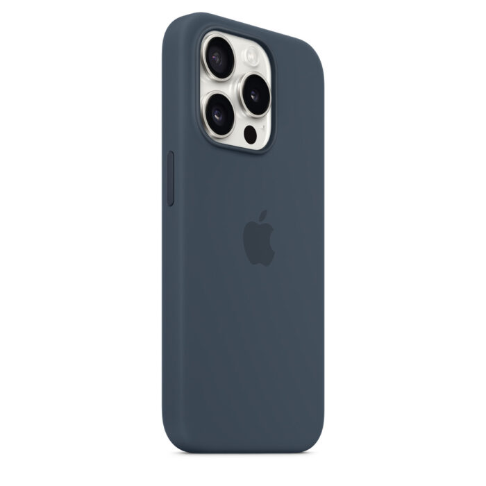 Калъф от Apple за iPhone 15 Pro Silicone Case с MagSafe - Storm Blue - Image 5