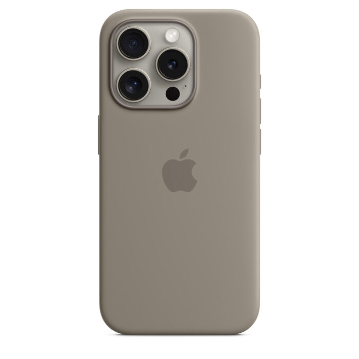 Калъф от Apple за iPhone 15 Pro Silicone Case с MagSafe - Clay - Image 1